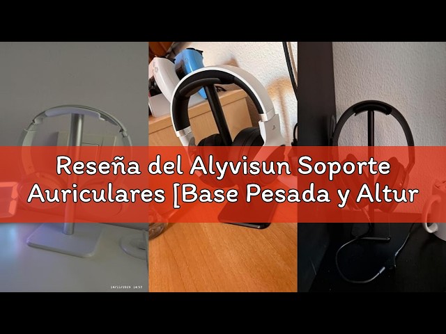 Vídeo relacionado con Alyvisun Soporte Auriculares [Base Pesada y Altura más Alta] Soporte de Cascos Ganchos para Todos los Auriculares de Juego/Escritorio, Rosa