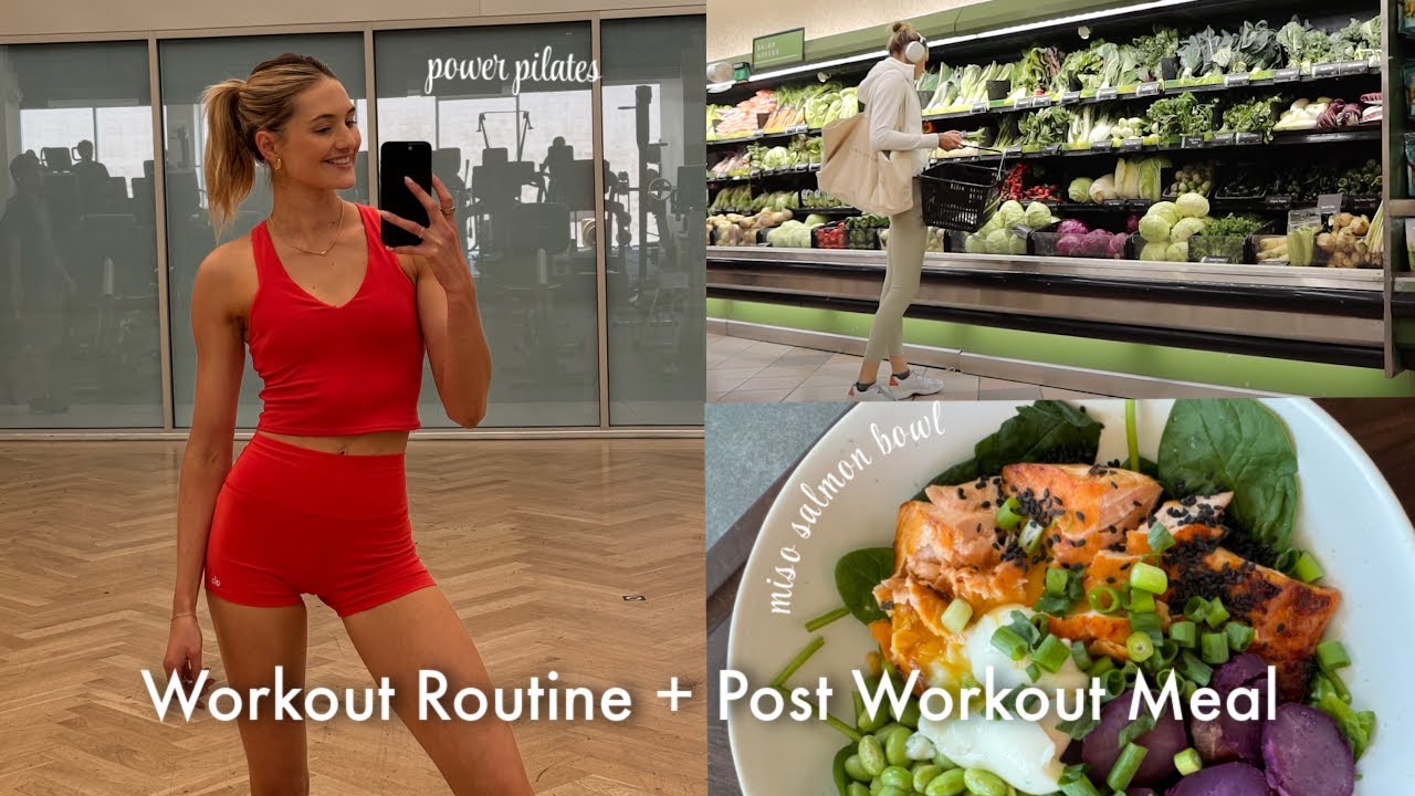My Workout Routine + What I Eat Pre and Post- Workout (Vlog Style!)