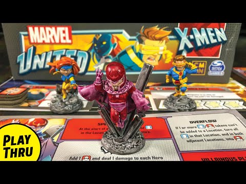 MARVEL UNITED X-MEN Solo Playthrough with Cyclops & Jean Gray Vs Magneto!