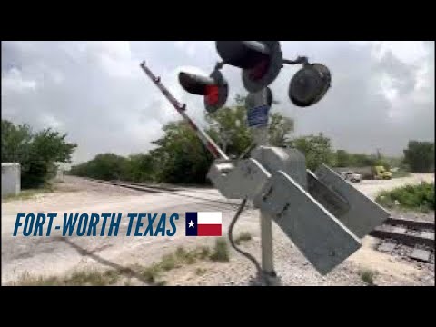 FORT-WORTH TEXAS Railroad Crossing Trinity Railway Express