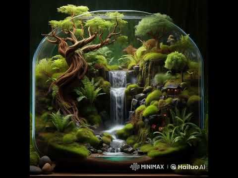 Terrarium AI video- rain came wind blew