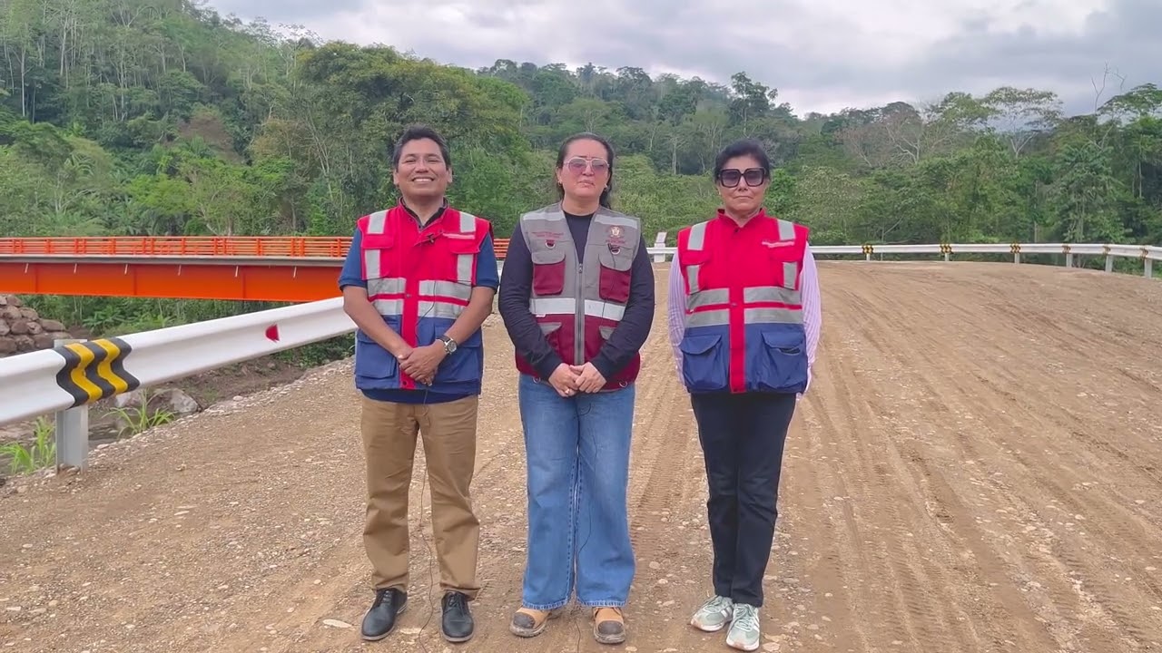 Verificación de la conclusión de obra de la carretera en el distrito de Chazuta, San Martín