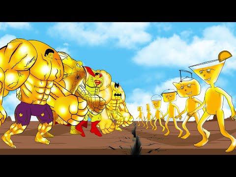 All Superheroes Gold HULK & SPIDERMAN, BATMAN Vs MONSTER RADIATION : Returning From The Dead SECRET