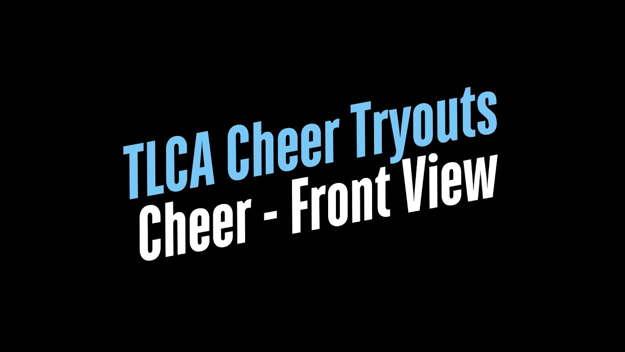 Tryout Cheer - Front View