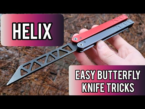 Helix Balisong Tutorial! EASY BUTTERFLY KNIFE TRICKS
