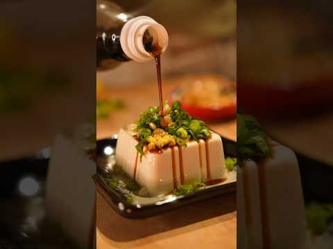 How to eat a whole BLOCK of Tofu - JAPANESE Hiyayakko #japanesefood #cookingshorts #easyrecipe