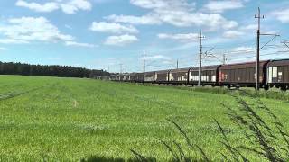 preview picture of video 'EU07-1518 z pociągiem towarowym w kierunku Poznania'