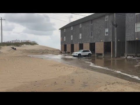 Video: Overwash, tidal flooding in Buxton, NC