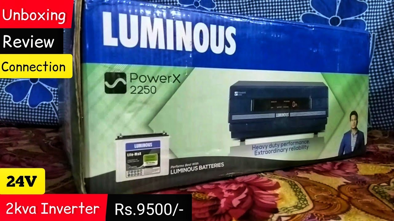 Luminous 2kva inverter Unboxing and Review| Sine wave | 24V | Home UPS | Power X 2250
