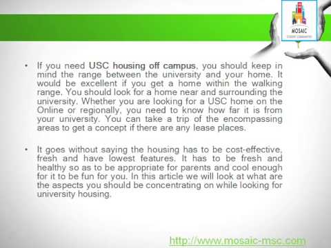 USC student housing, USC housing off campus