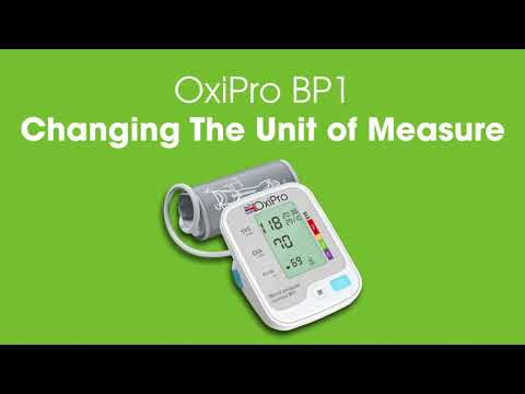 OxiPro BP1 How to Change the Unit of Measure between kPa and mmHG on your blood pressure monitor