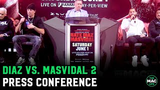 Nate Diaz vs. Jorge Masvidal 2 Press Conference (Full)