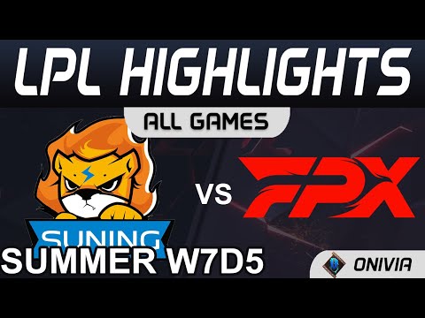 SN vs FPX Highlights ALL GAMES LPL Summer Season 2021 W7D5 Suning vs FunPlus Phoenix by Onivia