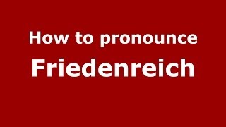 How to pronounce Friedenreich