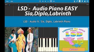 LSD - Audio ft. Sia, Diplo, Labrinth Piano Tutorial (EASY)