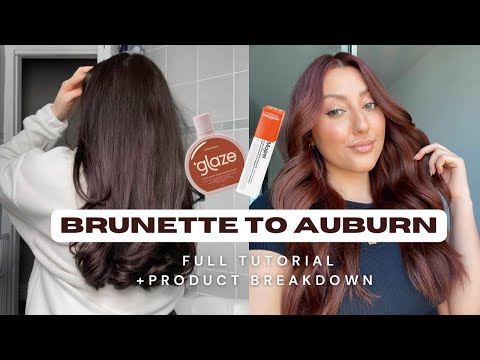 How To Dye Your Hair From Brunette To Auburn🤎 Full...