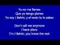 Yo Te Lo Dije - J Balvin Lyrics/Letra Translated ...