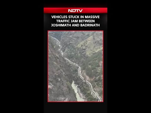 Long Queues Of Vehicles Amid Massive Traffic Congestion Between Joshimath And Badrinath