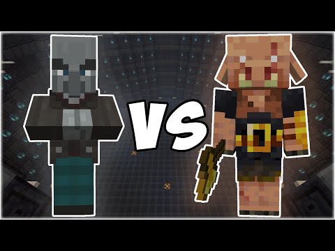 Vindicator vs Piglin Brute - Minecraft Mob Battle