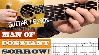 “Man of Constant Sorrow” (Instrumental) | Norman Blake Style – Bluegrass Guitar Lesson with TAB
