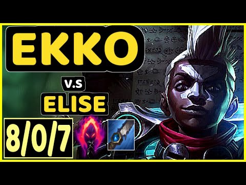 MAGIFELIX (EKKO) vs ELISE - 8/0/7 KDA JUNGLE CHALLENGER GAMEPLAY - EUW