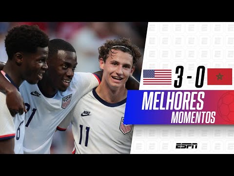 PULISIC COMANDA, E ESTADOS UNIDOS VENCEM MARROCOS POR 3 A 0 EM AMISTOSO | MELHORES MOMENTOS