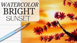 Tips For A Blazing Watercolor Sunset
