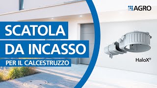 Nuova scatola da incasso per calcestruzzo gettato sul cantiere HaloX®