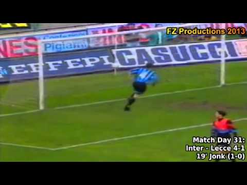 Serie A 1993-1994, day 31 Inter - Lecce 4-1 (Jonk 1st goal)