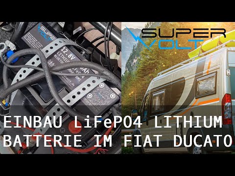 Supervolt 100Ah Untersitz LiFePO4 Lithium Batterie - Einbau im Fiat Ducato unter dem Sitz