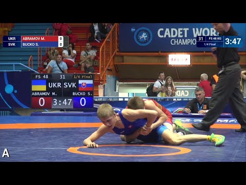 1/4 FS - 48 kg: M. ABRAMOV (UKR) v. S. BUCKO (SVK)