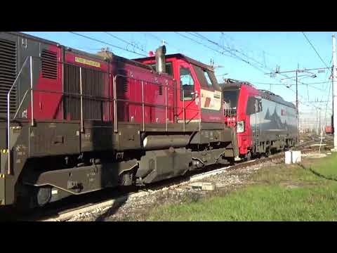 Treni in manovra e transito a NOVARA 12-12-2018