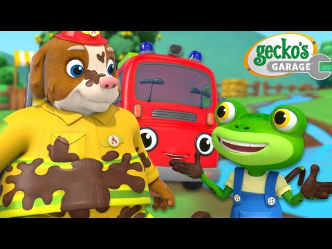 Muddy Water Rescue | Gecko's Garage | Trucks For Children | Cartoons For Kids