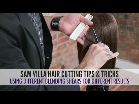 Using Different Blending or Thinning Shears To Achieve...
