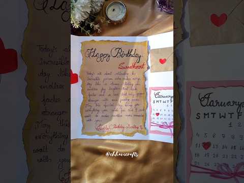 DIY Birthday Card 📜🕊️✨ #shorts #viralshort #diy #craft #gift