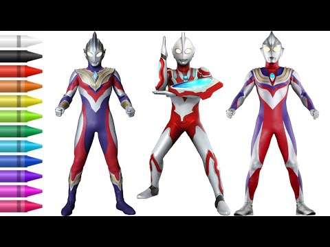 MEWARNAI ULTRAMAN TRIGGER, ULTRAMAN RIBUT & ULTRAMAN TIGA