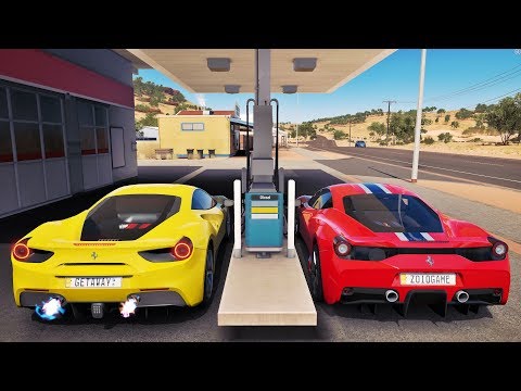 WHICH FERRARI GOES FASTER? FERRARI 458 SPECIALE VS FERRARI 488 GTB RACE - FORZA HORIZON 3 ONLINE