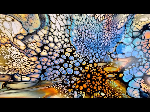 442. Fluid Art: Two BIG Blooms In 20 Minutes! Great For Beginners!