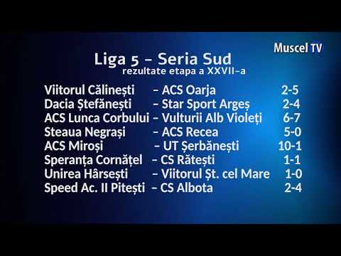 Jurnal MUSCEL TV 18.05.2023 SPORT – fotbal – CJ Sud, rezultate etapa 27