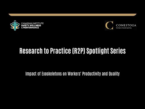 
<span>CISWP R2P Spotlight Series: Impact of Exoskeletons on Workers' Productivity & Quality</span>
