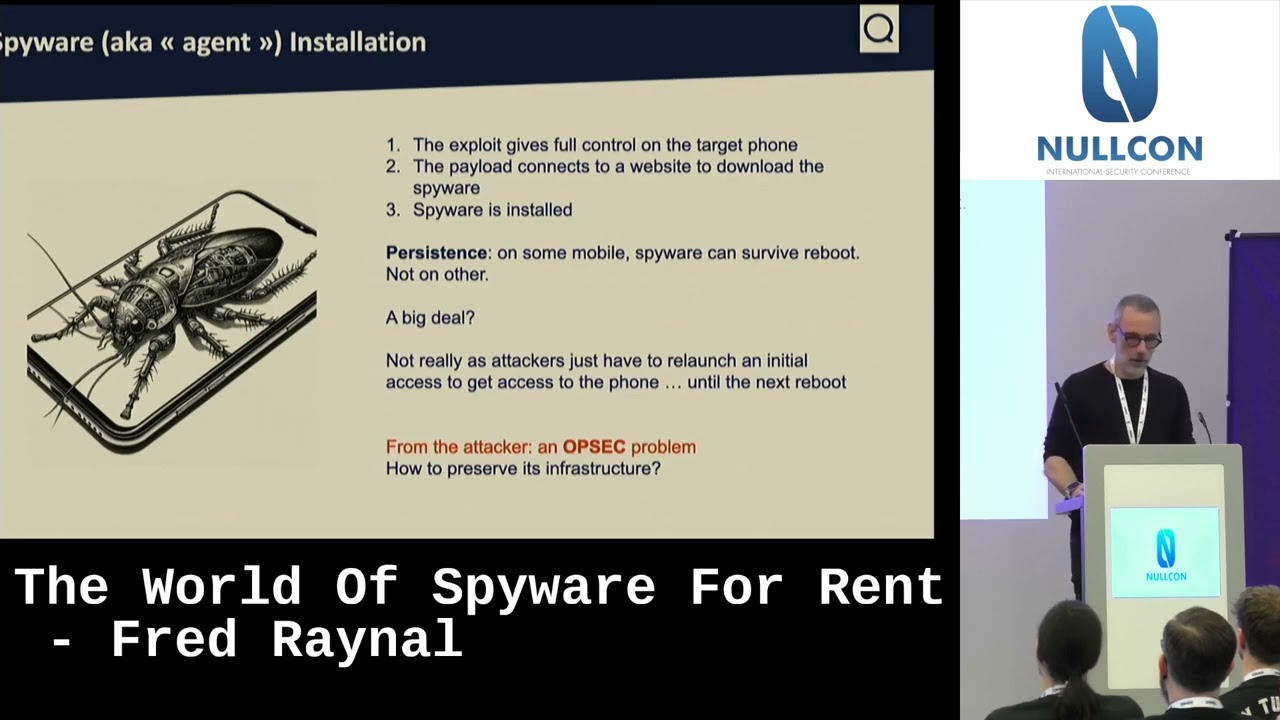 Nullcon Berlin 2024 | The World Of Spyware For Rent by Fred Raynal