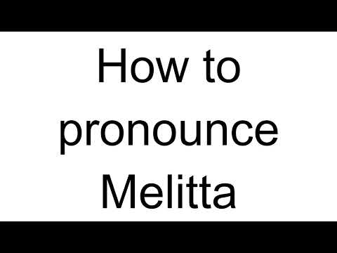 How to Pronounce Melitta (English)