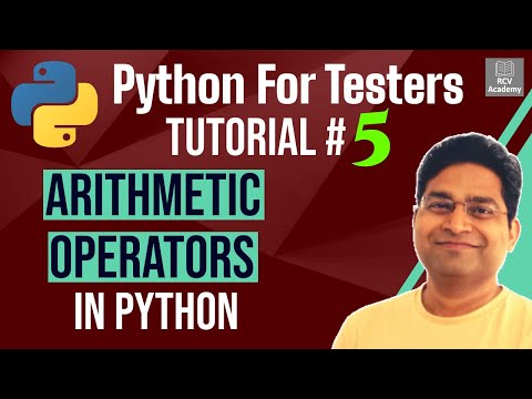Python for Testers 5 Arithmetic Operators in Python
