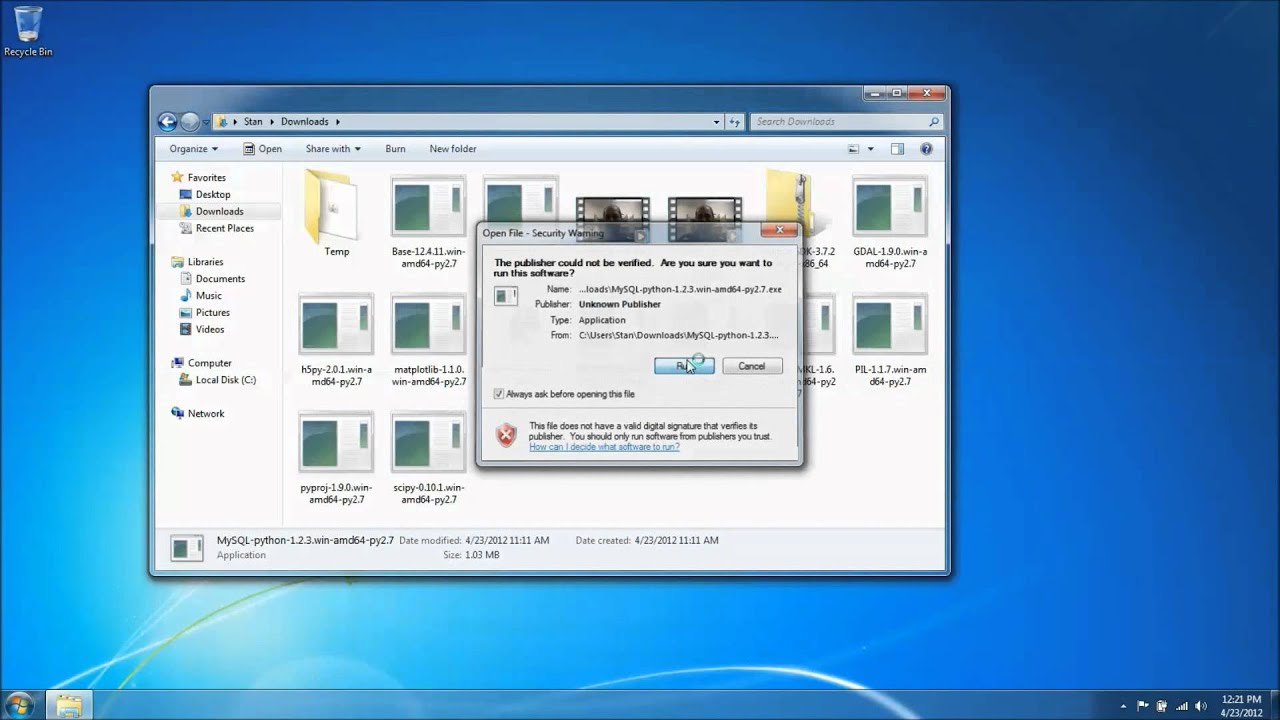 Installing Python External Libraries for RSETPy