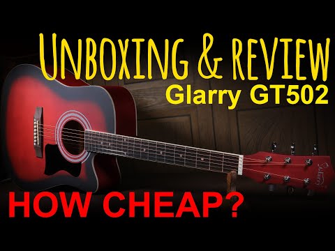 Glarry GT502 Dreadnought Folk Guitar Acoustic Guitar With Bag Red image 7