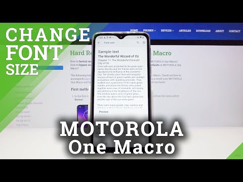 How to Change Font Size in MOTOROLA One Macro – Font Settings