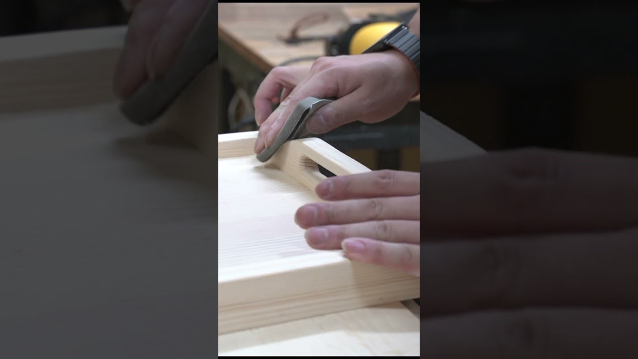 木工作家が作るキッチントレーの制作風景 #ハンドメイド  #家具  #雑貨