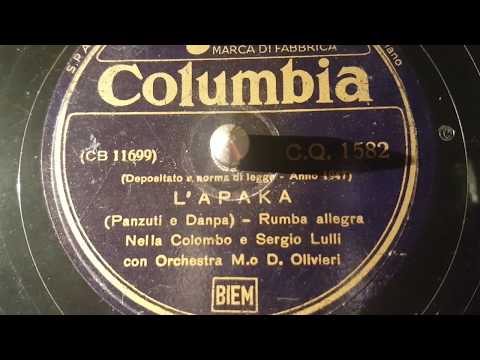 nella colombo e sergio lulli - l'apaka - 78 giri