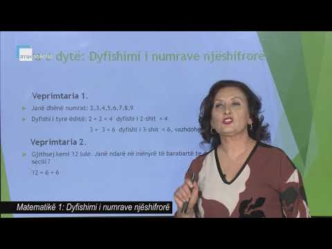 Matematikë 1 - Dyfishimi i numrave njëshifrorë