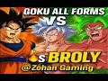 Goku All Forms Vs Broly From Base To MUI DBZ Mugen Battle Zohan Gaming